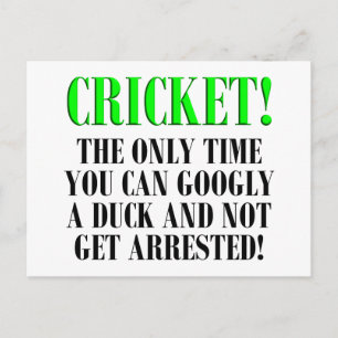 CRICKET Shirten, T-Hemden en Gifts! Briefkaart