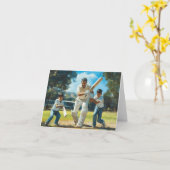 Cricket spelen Digitale Kunst Kaart (Gele Bloem)