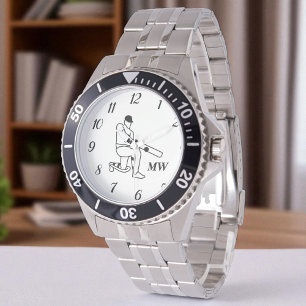 Cricket Speler Sport Atleet Bowler Spelletjes Horloge