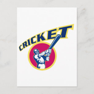 cricket sport batsman briefkaart
