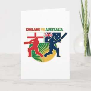 Cricket sport batsman Engeland vs Australië vlag Kaart