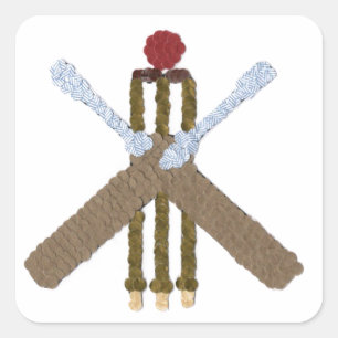 Cricket Square Sticker/label Vierkante Sticker