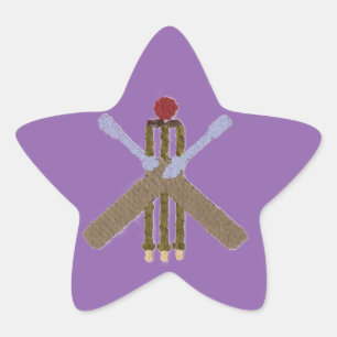Cricket Star-Sticker/label Ster Sticker
