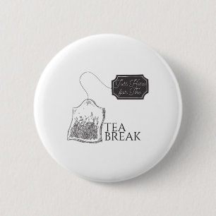 Cricket Theepauze Ik Ben Hier Gewoon Voor Cricket  Ronde Button 5,7 Cm