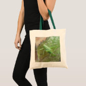Cricket vert sur un Sac fourre-tout feuille (Devant (produit))