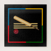 Cricket, wicket, bat and ball,  legpuzzel (Horizontaal)