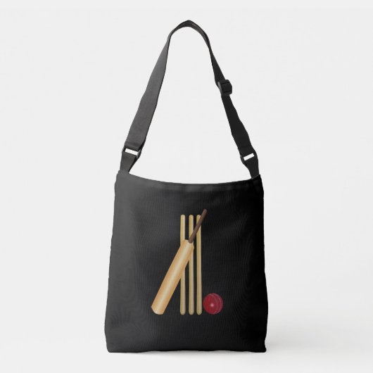 Cricket - Wicket, Bat en Ball Crossbody Tas (Voorkant)