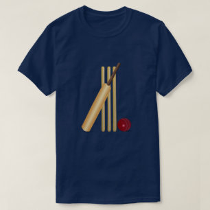 Cricket - Wicket, Bat en Ball T-shirt
