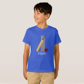 Cricket - Wicket, Bat en Sjabloon T-shirt (Voorkant volledig)