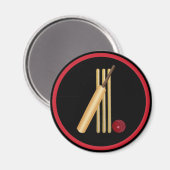 Cricket, wicket, slaghout en bal magneet (Voorkant / Achterkant)