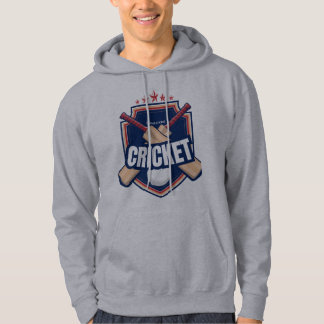 Cricketbats met bal en geschreven tekst hoodie