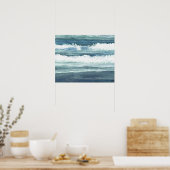 CricketDiane Ocean Art Beach Poster - Wading Waves (Cuisine)