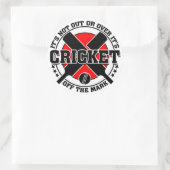 Cricketer uit de Mark Cricket Ronde Sticker (Tas)