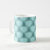 Crickets Art déco - Mug de café Turquoise clair (Devant gauche)