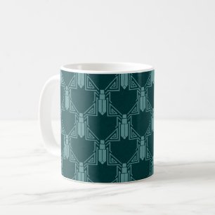 Crickets Art Déco - Pic Noir Mug Café Bleu