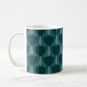 Crickets Art Déco - Pic Noir Mug Café Bleu (Gauche)