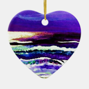 Cricket's Night Ocean Moonlight Ocean Waves Keramisch Ornament