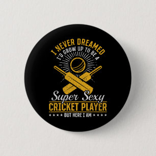 Cricketspel Cricket - Super Y Cricketspeler Ronde Button 5,7 Cm