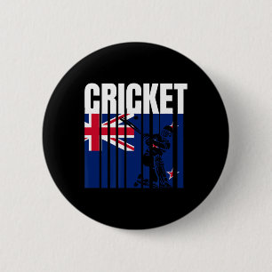 Cricketspeler 4 ronde button 5,7 cm