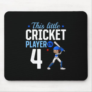 Cricketspeler 4e verjaardag muismat