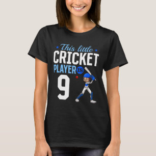 Cricketspeler 9e verjaardag  t-shirt