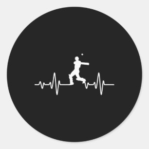 Cricketspeler Cricket Sport Cricket Ronde Sticker
