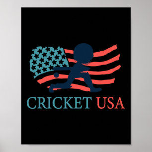 Cricketspeler Cricket Usa Team Coach Amerikaanse V Poster