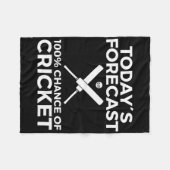 Cricketspeler  fleece deken (Voorkant (Horizontaal))