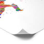 Cricketspeler in waterverf poster (Hoek)