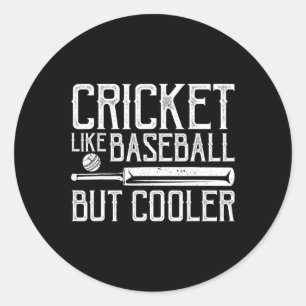 Cricketspeler Outfit Cricket Bowler Cricketwedstri Ronde Sticker