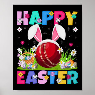 Cricketspeler Paaseierenjacht Konijn Oor Cricket L Poster