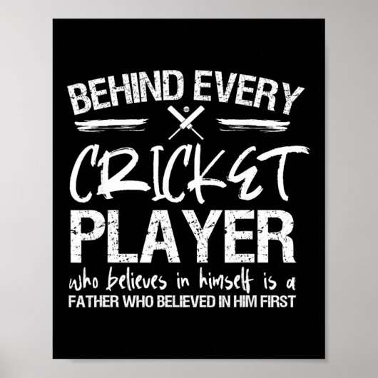 Cricketspeler Papa Poster (Voorkant)