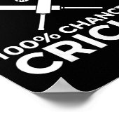Cricketspeler  poster (Hoek)