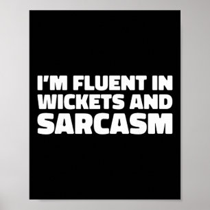 Cricketspeler Scheidsrechter - Bowler Tsman Cricke Poster