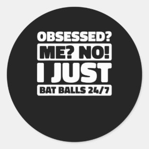 Cricketspeler Scheidsrechter Cricket Tsman - Bowle Ronde Sticker
