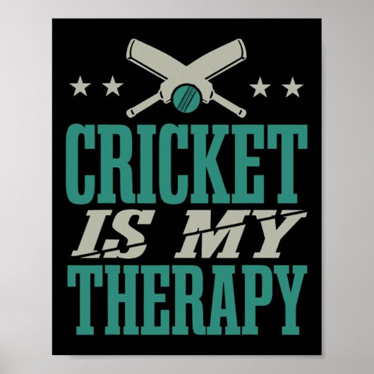 Cricketspeler trainen Cricket Poster (Voorkant)