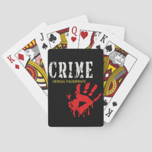 crime-empreintes criminelles Cartes de jeu classiq
