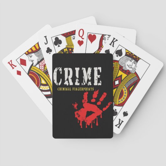 crime-empreintes criminelles Cartes de jeu classiq (dos)