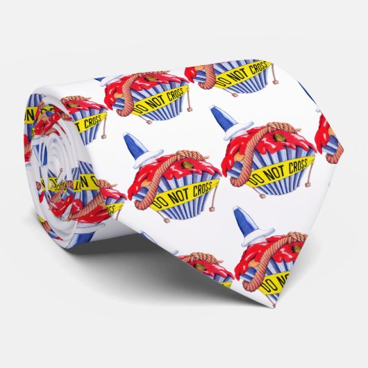 Crime Scene Cupcake Stropdas (Opgerold)