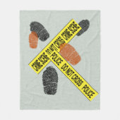 Crime Scene Fingerprints Fleece Blanket (Voorkant)