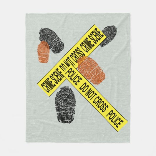 Crime Scene Fingerprints Fleece Blanket (Voorkant)