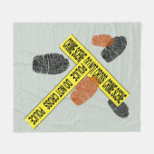 Crime Scene Fingerprints Fleece Blanket Deken (Voorkant (Horizontaal))