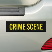 CRIME SCENE - Golden Yellow Logo Emblem Bumpersticker (Op auto)