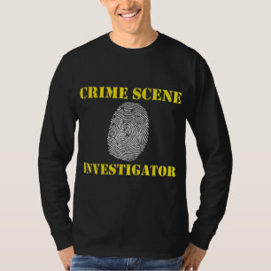 Crime Scene Investigator Fingerprint Detective Pol T-shirt