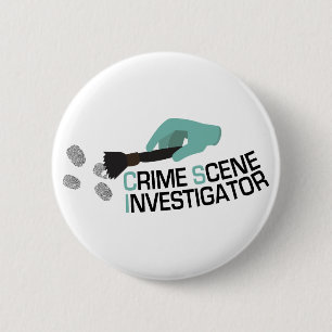 Crime Scene Investigator Ronde Button 5,7 Cm