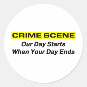 Crime Scene Investigator Ronde Sticker