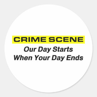 Crime Scene Investigator Ronde Sticker