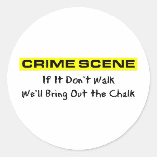Crime Scene Investigator Ronde Sticker