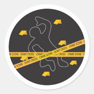 Crime Scene Ronde Sticker