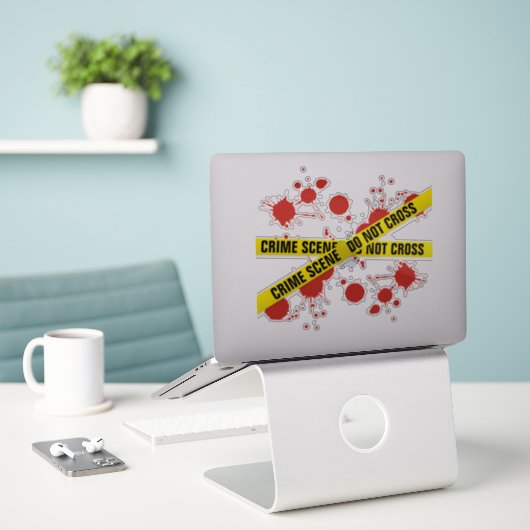 Crime Scene Sticker (Laptop op bureau)